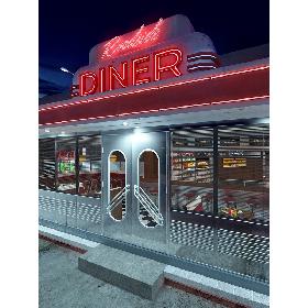 Vintage Roadside Diner model